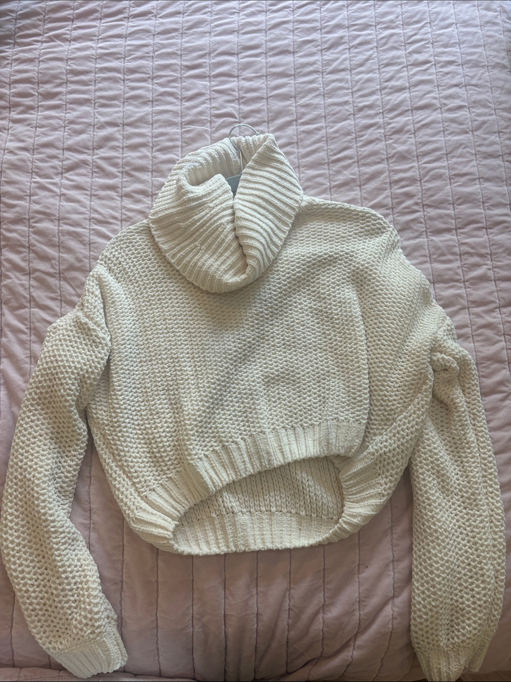 Garage Cream Cropped Turtleneck Sweater
